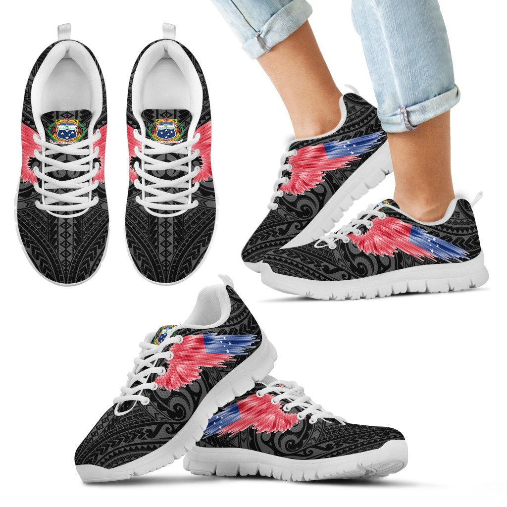 Samoa Sneakers - Samoa Coat Of Arms & Flag Wing - A8 - Polynesian Pride