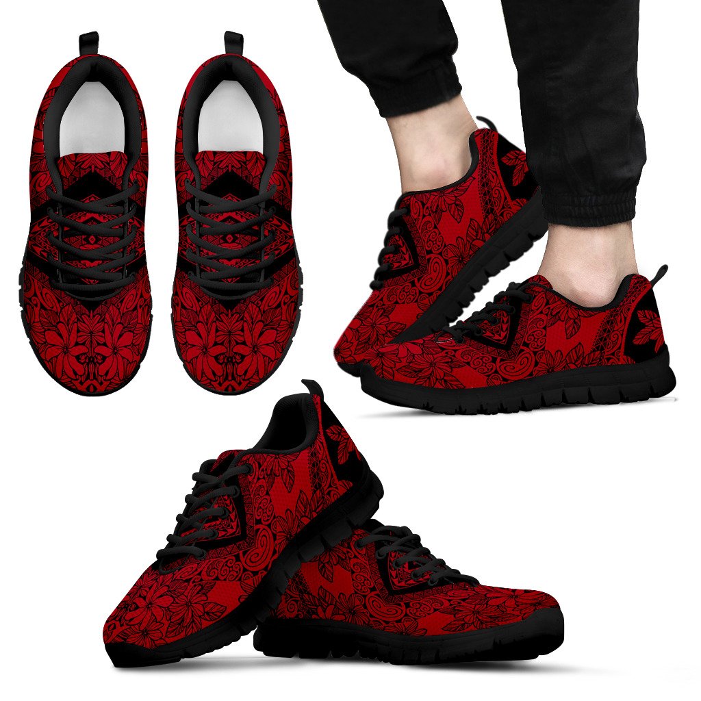 Polynesian Sneakers - Polynesian Tattoo Style - 11 Unisex Black - Polynesian Pride