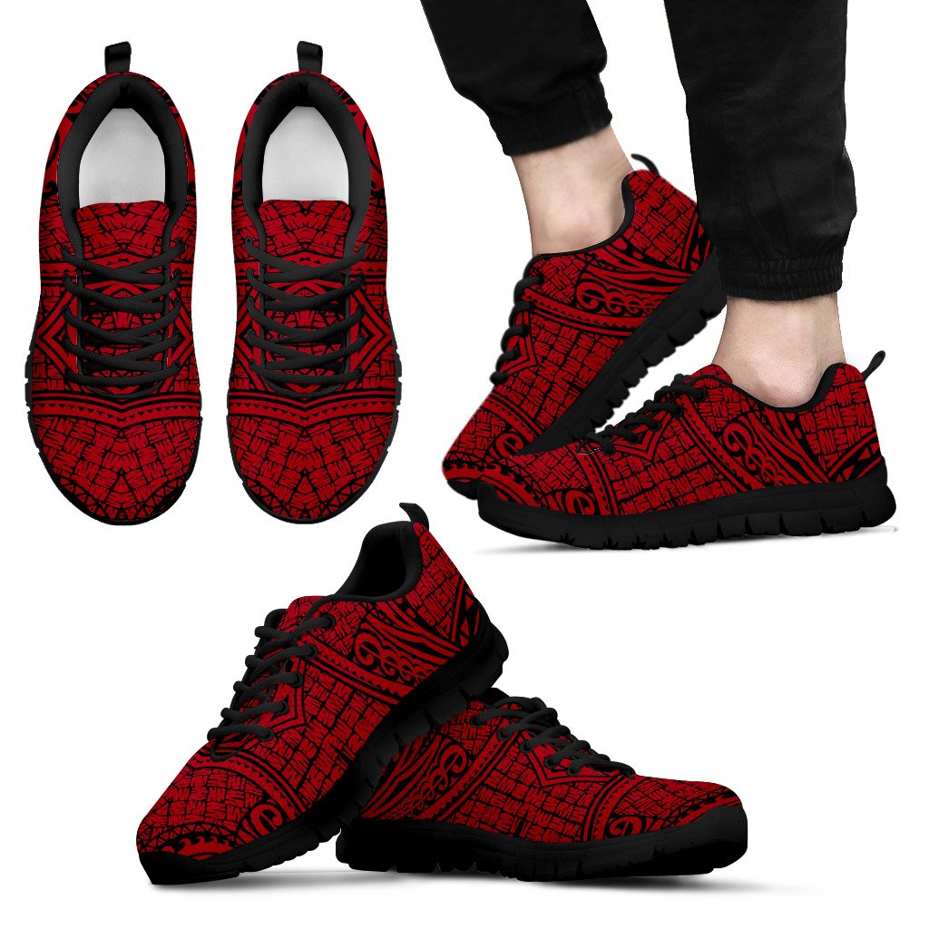 Polynesian Sneakers - Polynesian Tattoo Style - 16 Unisex Black - Polynesian Pride