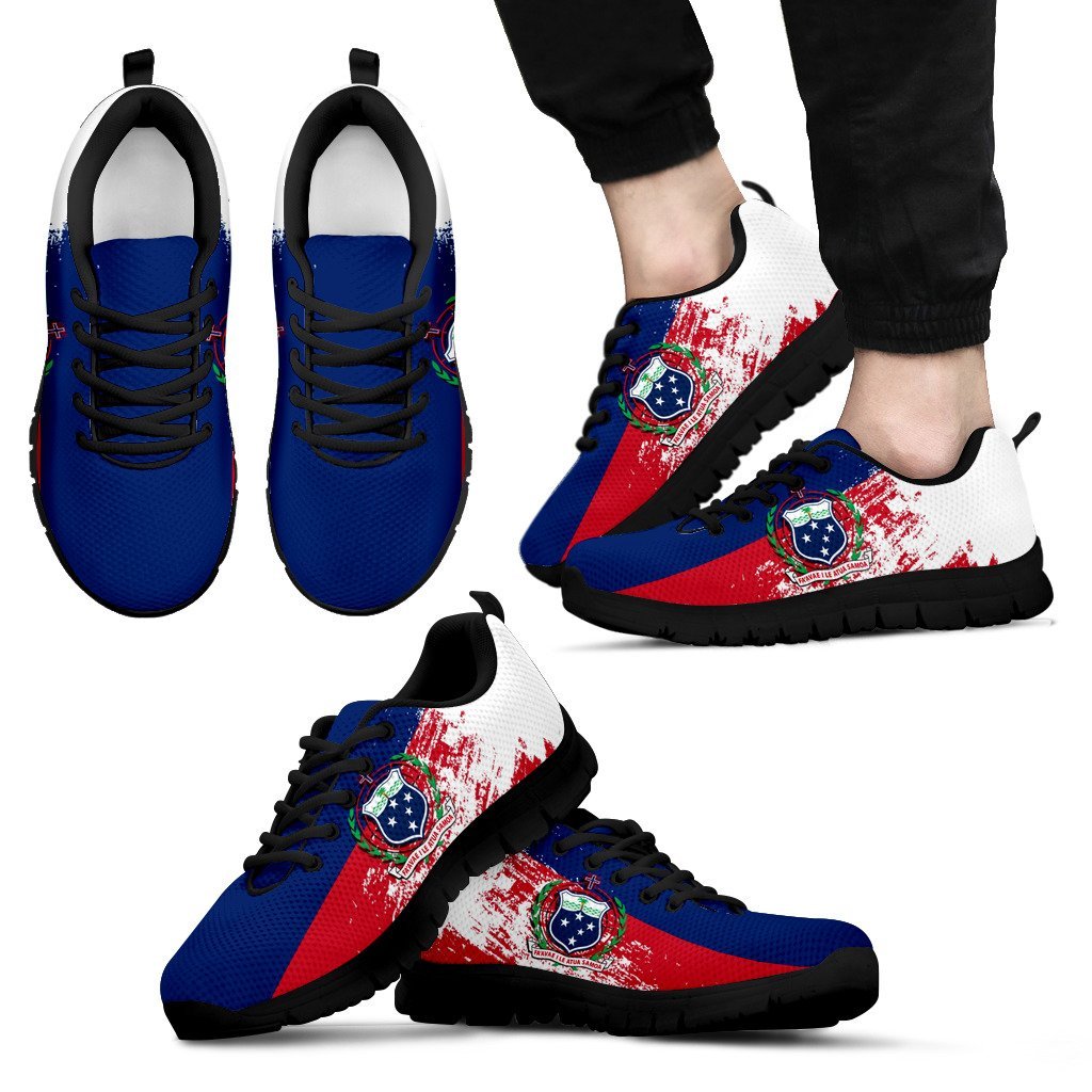Samoa Sneakers - Samoa Coat Of Arms Special - A5 Unisex Black - Polynesian Pride