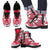 Hawaii Leather Boots - Polynesian Tattoo Flag White - Polynesian Pride
