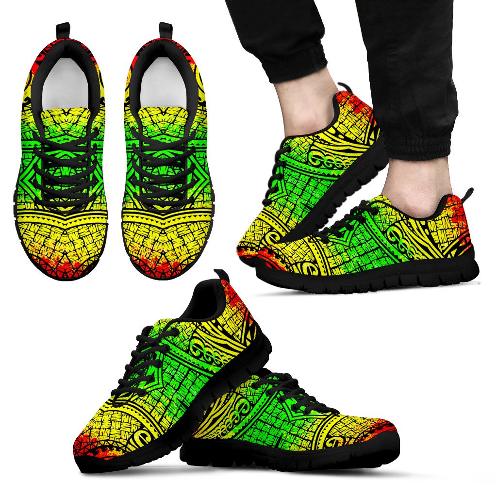 Polynesian Sneakers - Polynesian Tattoo Style - 13 Unisex Black - Polynesian Pride