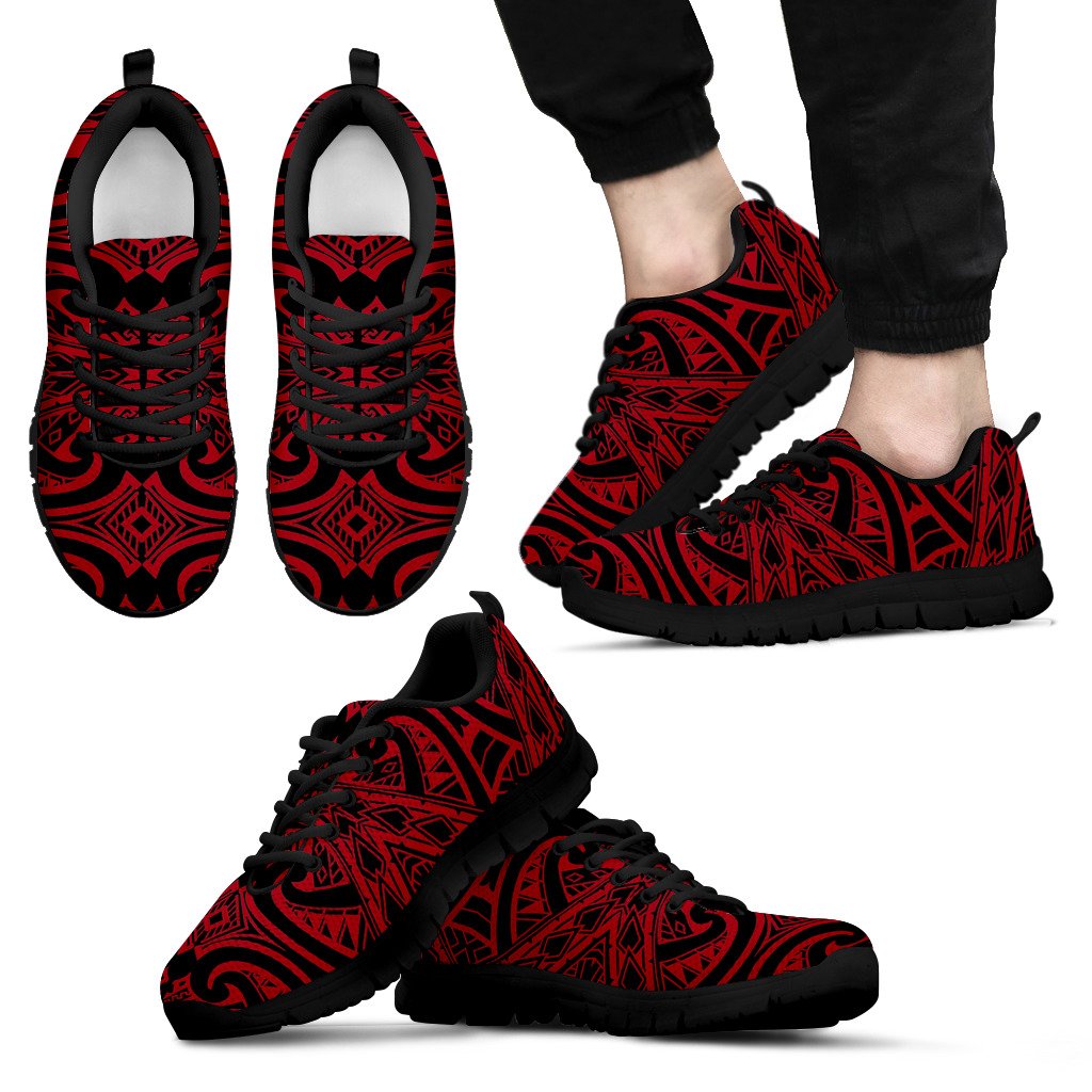 Polynesian Sneakers - Polynesian Tattoo Style - 22 Unisex Black - Polynesian Pride