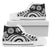 American Samoa High Top Shoes - White Tentacle Turtle Unisex White - Polynesian Pride