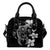 Hibiscus Plumeria Mix Polynesian Gray Turtle Shoulder Handbag One Size Gray - Polynesian Pride
