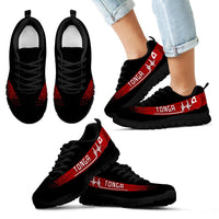 Tongan Heartbeat Sneakers - Polynesian Pattern Kid's Sneakers - Black - Tongan Black - Polynesian Pride