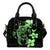 Hibiscus Plumeria Mix Polynesian Green Turtle Shoulder Handbag One Size Green - Polynesian Pride