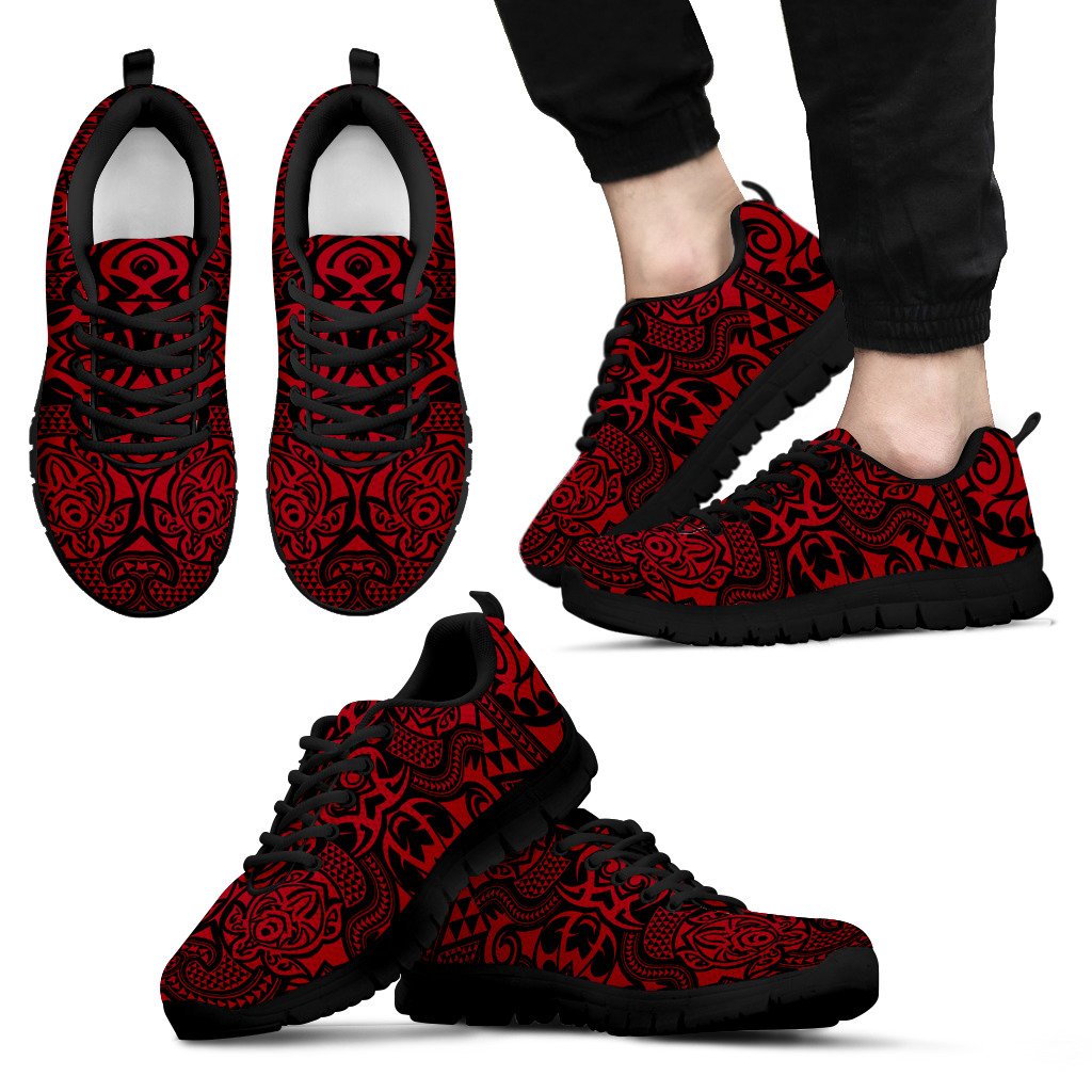 Polynesian Sneakers - Polynesian Tattoo Style - 04 Unisex Black - Polynesian Pride