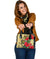 Hawaiian Marble Turtles Hibiscus Shoulder Handbag AH One Size Beige - Polynesian Pride