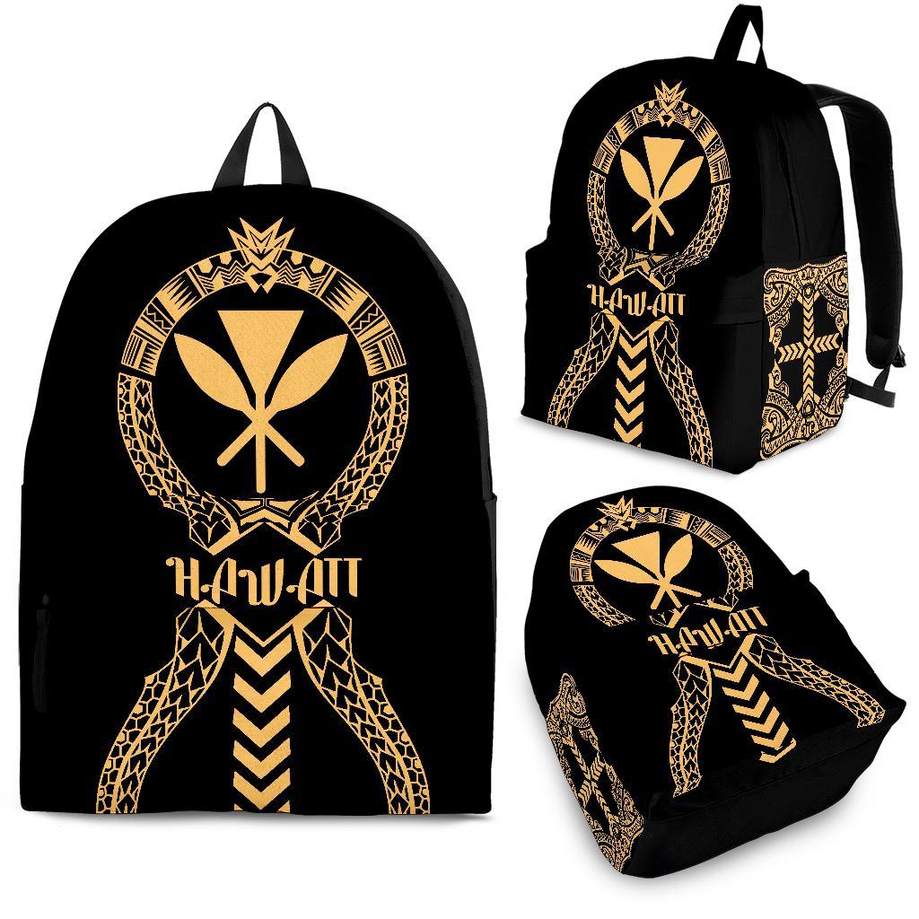 Kanaka Maoli Backpack - Polynesian Tribal One Style Gold - Polynesian Pride