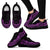 Cook Islands Wave Sneakers - Polynesian Pattern Purple Color Women's Sneakers - Black - Cook Islands Black - Polynesian Pride