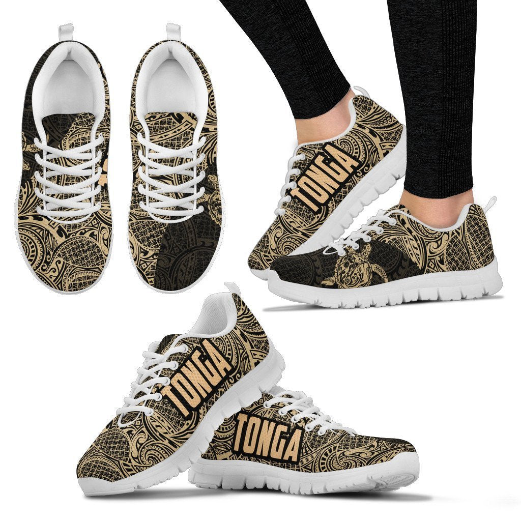 Tonga Shoes - Tonga Sneakers Polynesian Pattern 01 Women's Sneakers - White - 1 White - Polynesian Pride