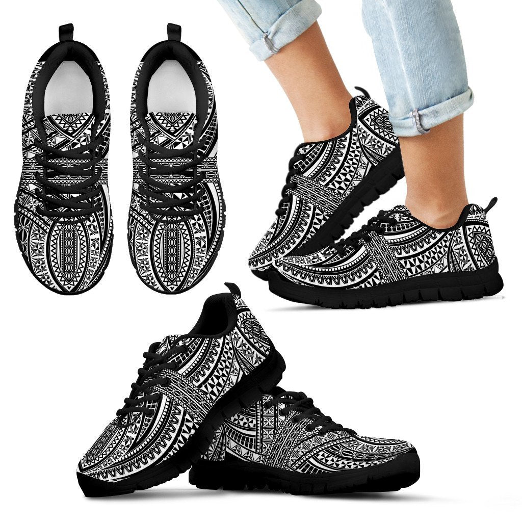 Polynesian Sneakers White Kid's Sneakers - Black - 5 Black - Polynesian Pride