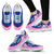 Guam Wave Sneakers - Polynesian Pattern White Pink Color Women's Sneakers - White - Guam White - Polynesian Pride