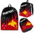 Papua New Guinea Custom Personalised Backpack - Melting Style Red - Polynesian Pride
