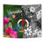 Vanuatu Tapestry - Turtle Plumeria Banana Leaf Wall Tapestry Black - Polynesian Pride