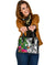 Pohnpei Shoulder Handbag White - Turtle Plumeria Banana Leaf One Size White - Polynesian Pride