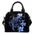 Hibiscus Plumeria Mix Polynesian Blue Turtle Shoulder Handbag One Size Blue - Polynesian Pride