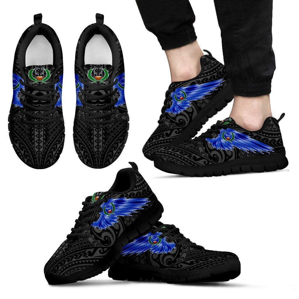 Pohnpei Sneakers - Pohnpei Flag Wing - A8 Unisex White - Polynesian Pride