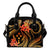 Kosrae Micronesian Shoulder Handbag - Gold Plumeria One Size GOLD - Polynesian Pride