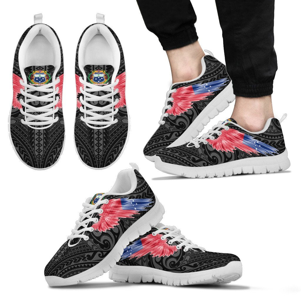 Samoa Sneakers - Samoa Coat Of Arms & Flag Wing - A8 - Polynesian Pride