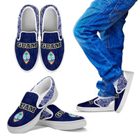 Guam Slip On - Polynesian Design Kid White - Polynesian Pride