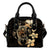 Hibiscus Plumeria Mix Polynesian Orange Turtle Shoulder Handbag One Size Orange - Polynesian Pride