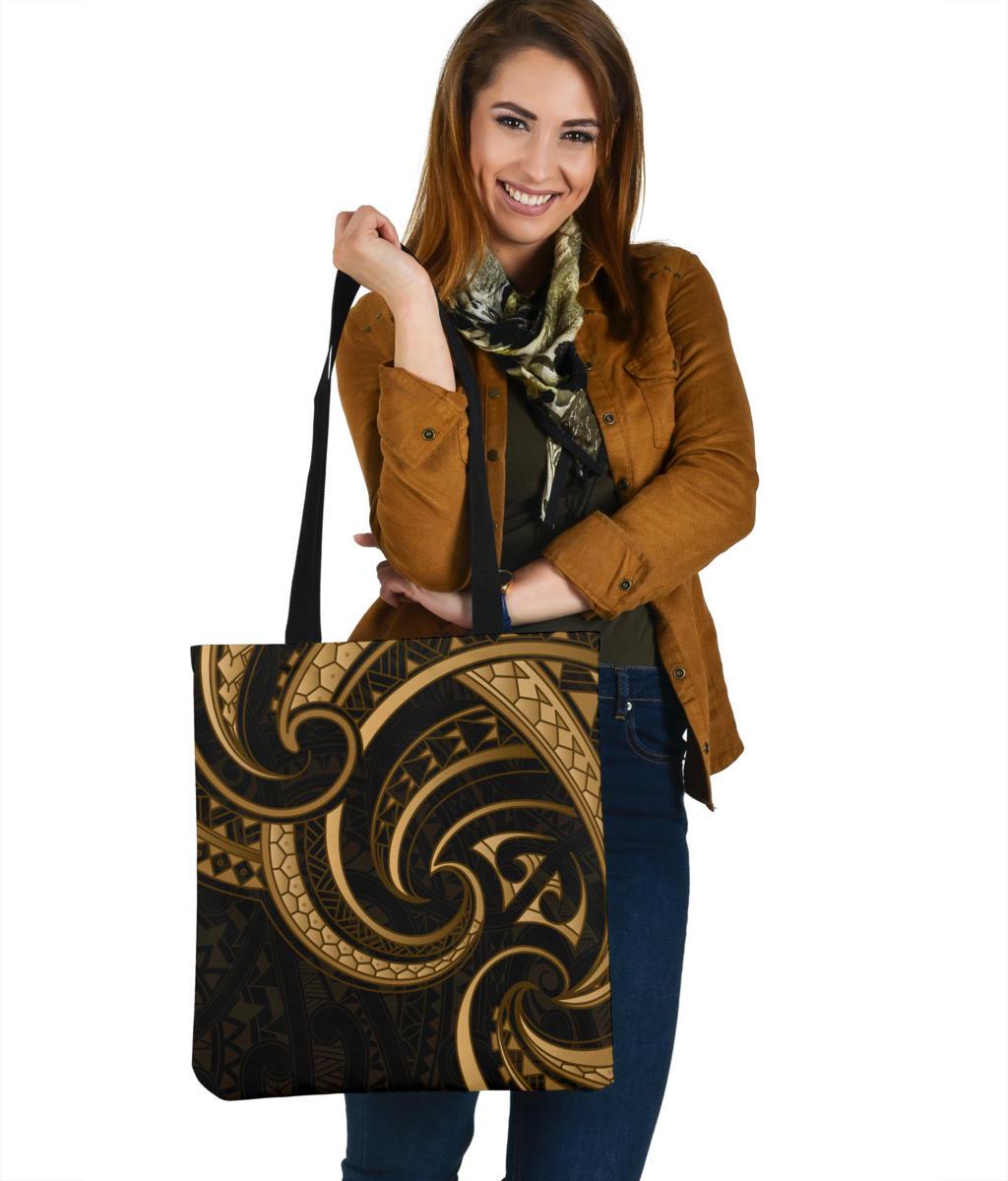 New Zealand Maori Mangopare Tote Bag Polynesian - Gold One Size - Polynesian Pride