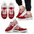 American Samoa Athletic Sneakers - American Samoa Seal Polynesian Tattoo Behind (Red Version) - A0 Unisex White - Polynesian Pride