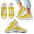 Niue Wave Sneakers - Polynesian Pattern White Gold Color Kid's Sneakers - White - Niue White - Polynesian Pride