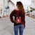 Tonga Pattern Off Shoulder Sweater Always Proud LT13 - Polynesian Pride