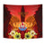 Tahiti Custom Personalised Tapestries - Tribal Tuna Fish Wall Tapestry Orange - Polynesian Pride