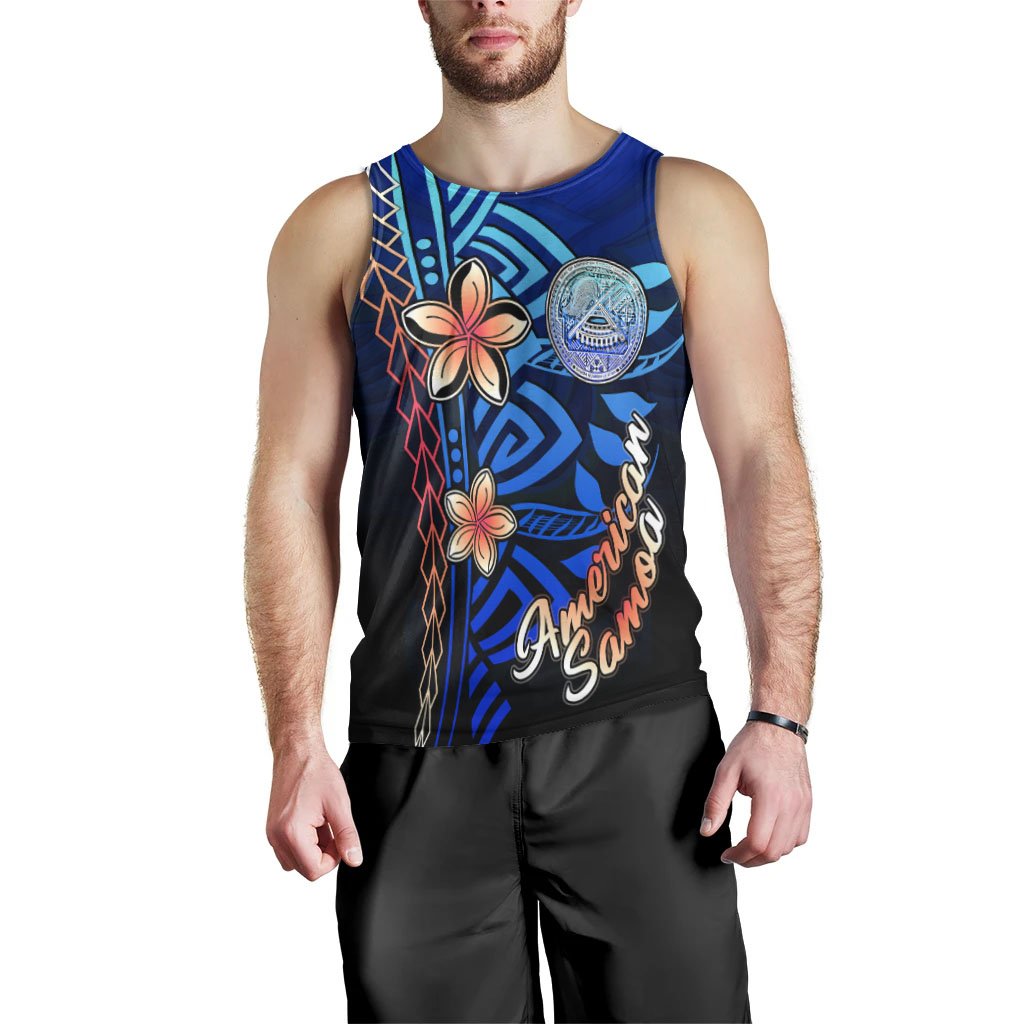 American Samoa Men's Tank Top - Vintage Tribal Mountain - Polynesian Pride