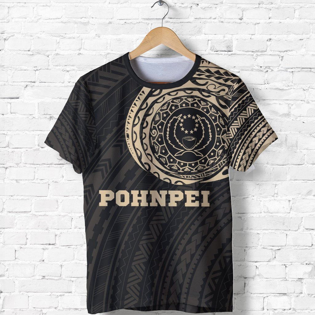Pohnpei T Shirt Pohnpei Flag Tattoo Style Special Blue Unisex Art - Polynesian Pride