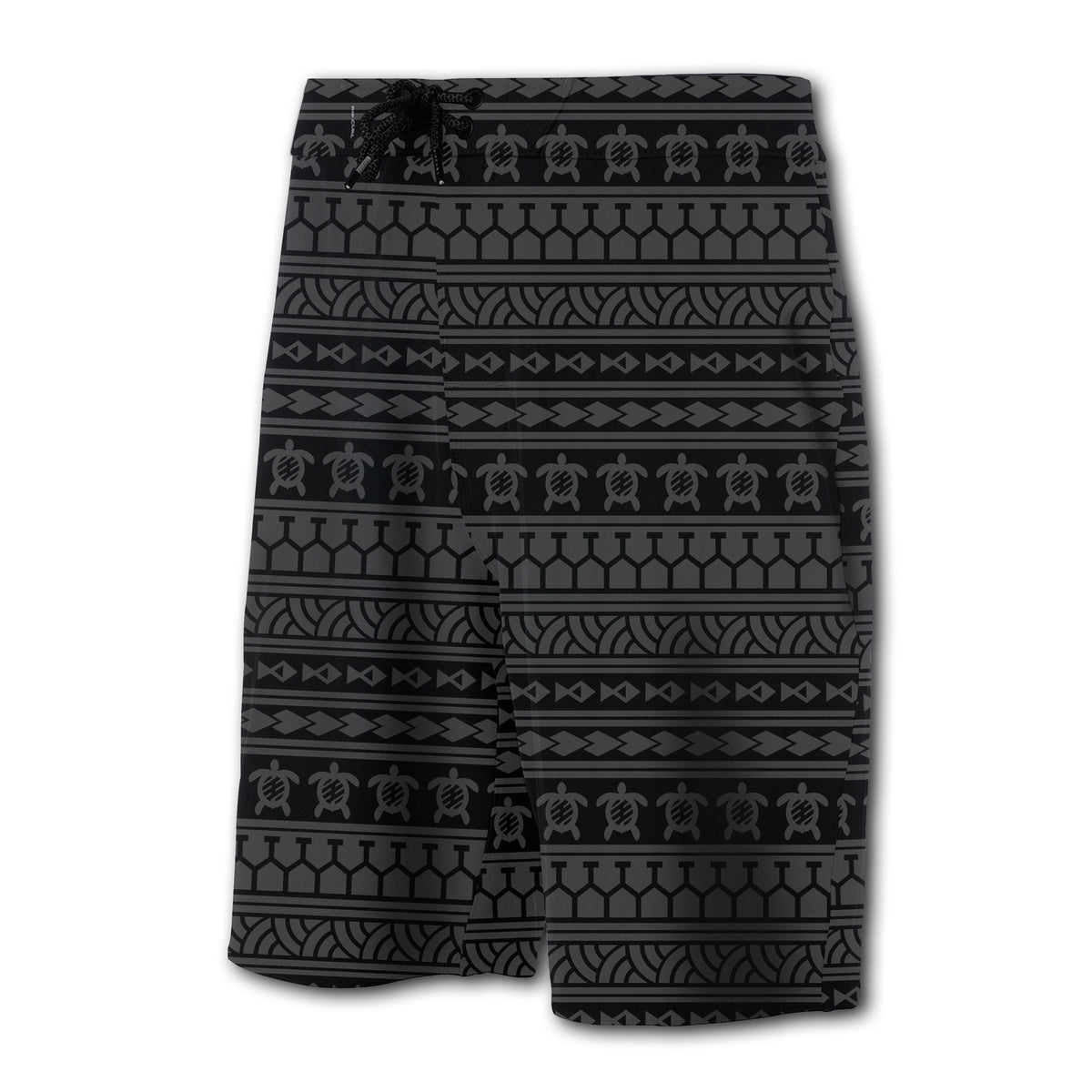 Hawaii Polynesian Tattoo Tribal Board Shorts Gray - Polynesian Pride