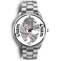 Guam Polynesian Seal Watch Silver Metal Link - Polynesian Pride
