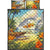Vintage Hawaii Quilt Bed Set Black - Polynesian Pride