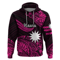 Custom Nauru Polynesian Hoodie Hibiscus Naoero Pink LT14 - Polynesian Pride