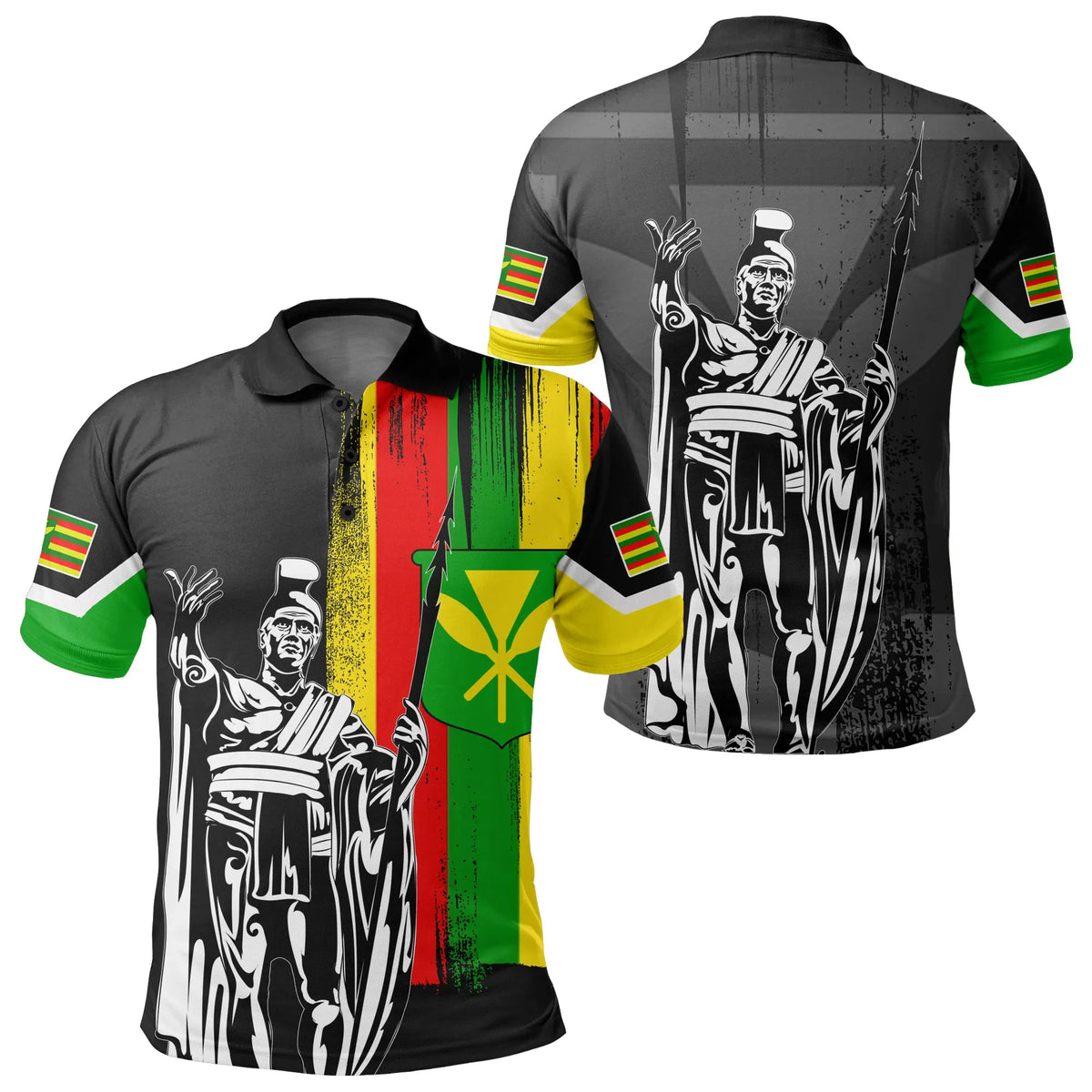 Polynesian Pride Shirt Hawaii King KanaKa Maoli Flag Polo Shirt Kid - Polynesian Pride