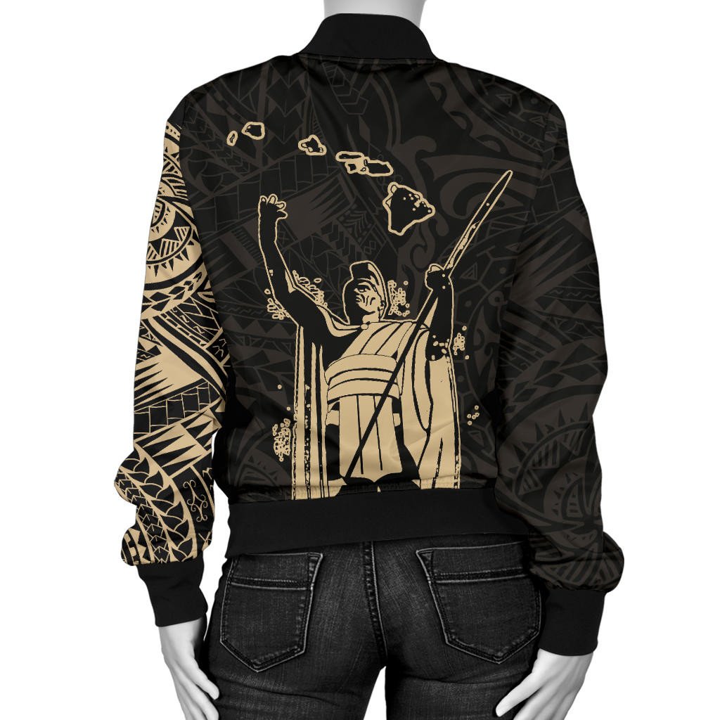 Polynesian Pride Jacket - Bomber Jacket Hawaii King Kanaka Maoli - Tattoo Style - Polynesian Pride
