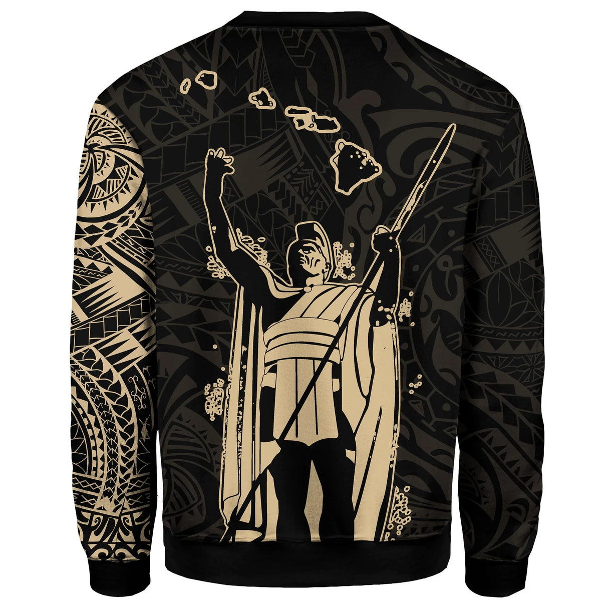 Polynesian Pride Clothing - Sweatshirt Hawaii King Kanaka Maoli - Tattoo Style - Polynesian Pride