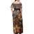 Polynesian Couple Outfits Matching Dress and Hawaiian Shirt Hawaii Mix Polynesian Turtle Plumeria Nick Style Orange RLT14 - Polynesian Pride