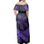 Polynesian Couple Outfits Matching Dress and Hawaiian Shirt Hawaii Map Hibiscus Turtle Fish Hook Polynesian Purple RLT14 - Polynesian Pride