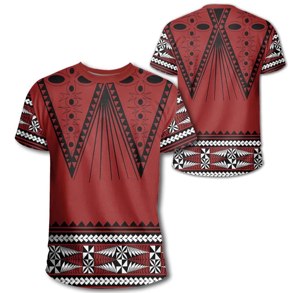 Polynesian Pride Tonga T Shirt Tonga Pattern Style T Shirt Unisex Red - Polynesian Pride