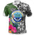 Polynesian Pride Apparel Federated States of Micronesia Polo Shirt White Turtle Plumeria Banana Leaf Unisex Black - Polynesian Pride