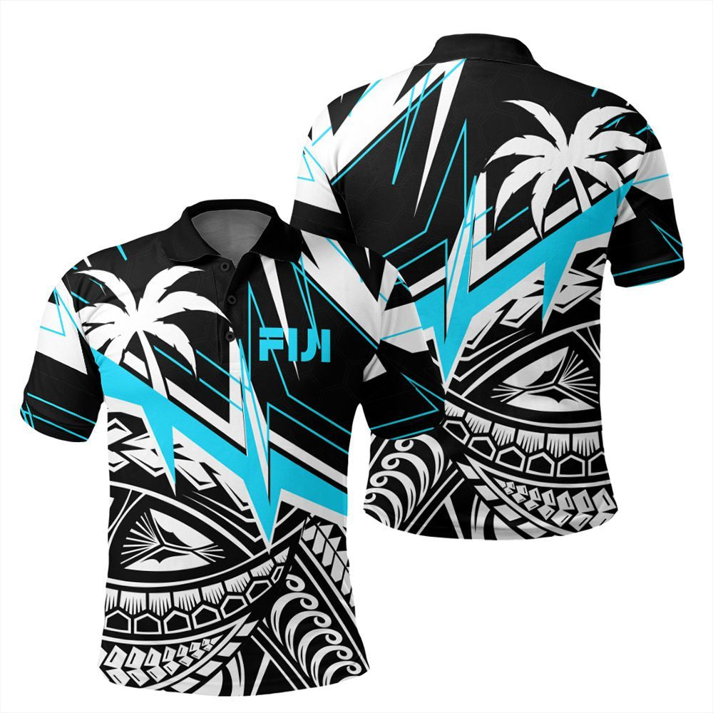 Polynesian Pride Apparel Fijian Polo Shirt Fiji Rugby 2021 Polo Shirt Black - Polynesian Pride
