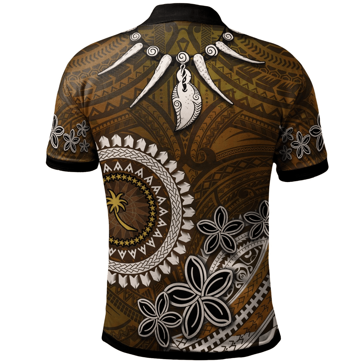 Polynesian Pride Apparel Chuuk Polo Shirt Polynesian Boar Tusk - Polynesian Pride