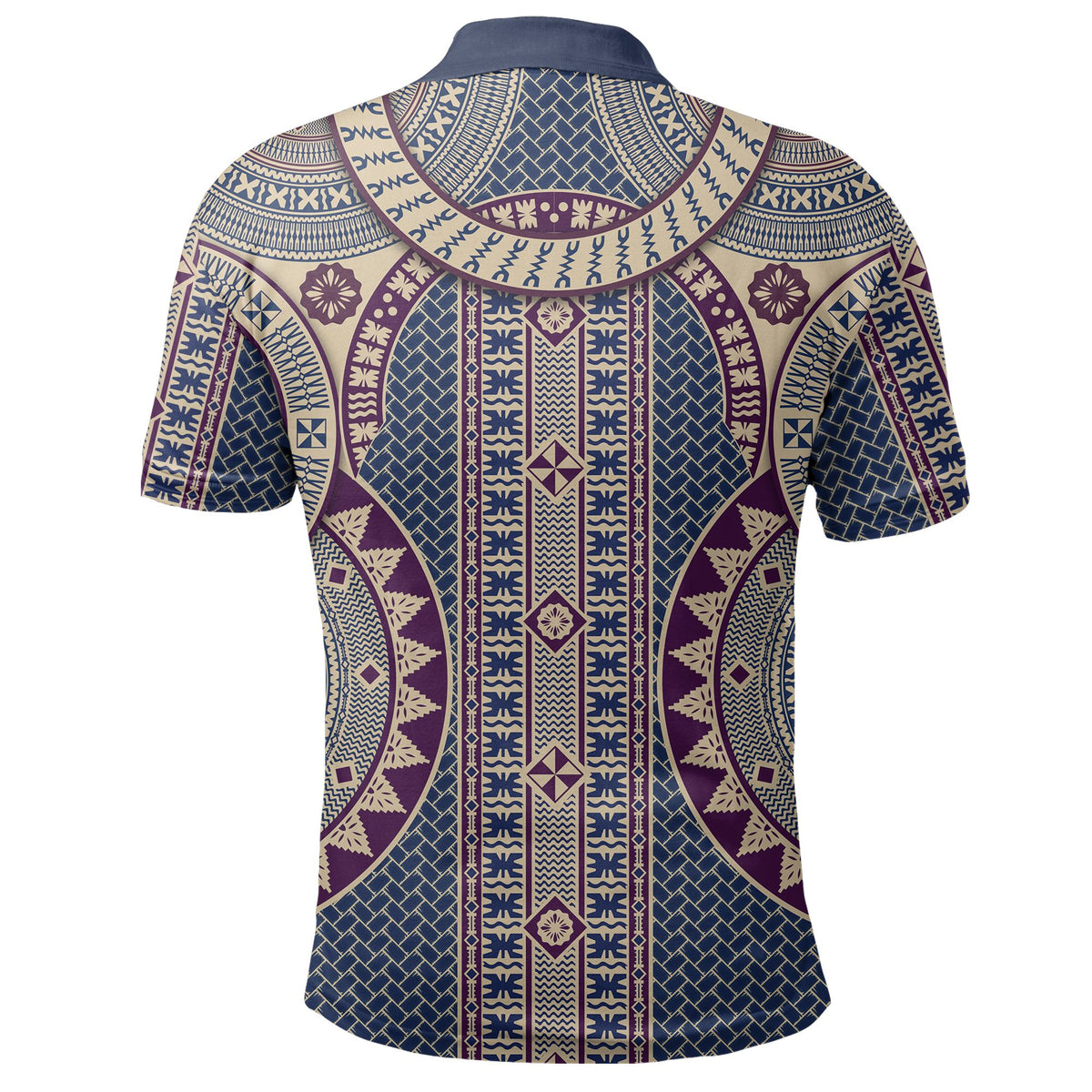 Polynesian Pride Apparel Polo Shirt Fiji Circle Tapa Fala Masi Polo Shirt - Polynesian Pride