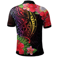 Polynesian Pride Apparel Pohnpei Polo Shirt Tropical Hippie Style - Polynesian Pride