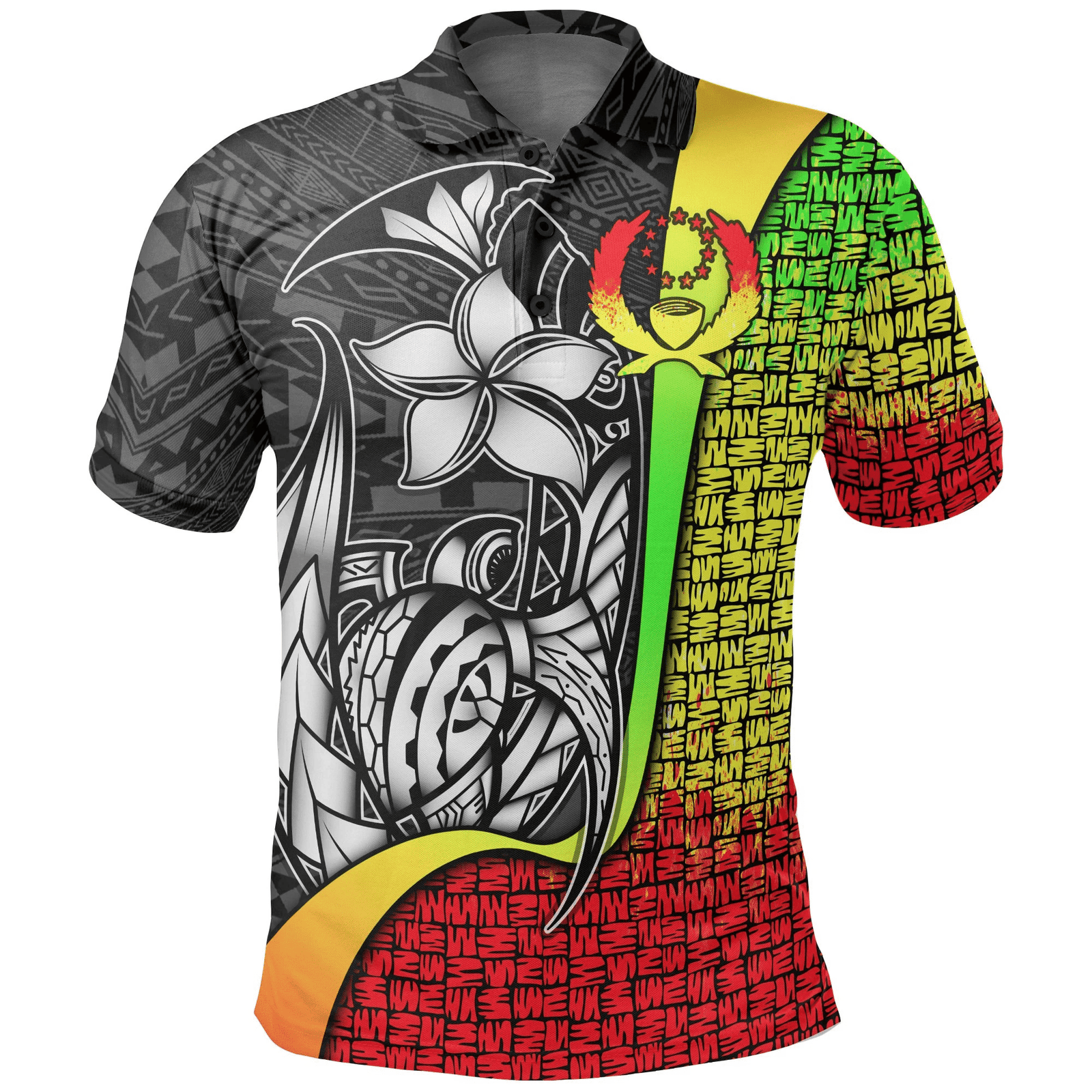 Polynesian Pride Apparel Pohnpei Micronesian Polo Shirt Reggae Turtle With Hook Unisex REGGAE - Polynesian Pride